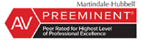 AV Preeminent | Peer Rated for Highest Level of Professional Excellence |  Martindale-Hubbell