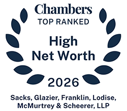 Chambers TOP RANKED High Net Worth 2026 Sacks, Glazier, Franklin, Lodise, McMurtrey & Scheerer, LLP