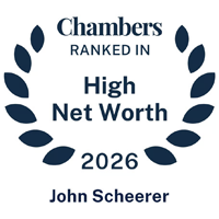 RANKED IN Chambers High Net Worth 2026 John Scheerer