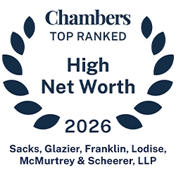 Chambers TOP RANKED High Net Worth 2026 Sacks, Glazier, Franklin, Lodise, McMurtrey & Scheerer, LLP